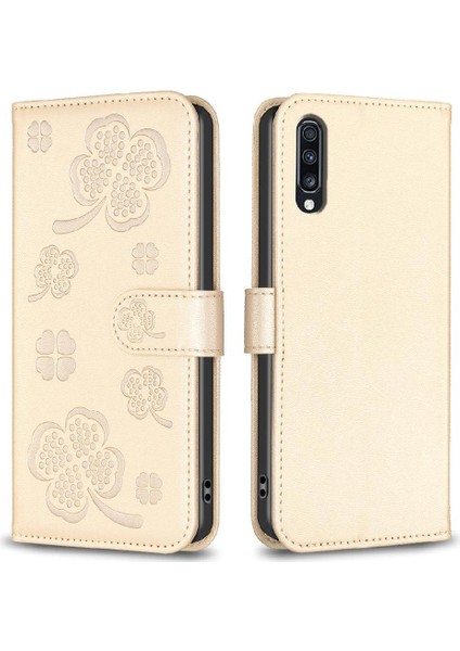 Samsung Galaxy A70 Çok Renkli Cüzdan Yonca Çiçek Kartı Pu Için Flip Case (Yurt Dışından)