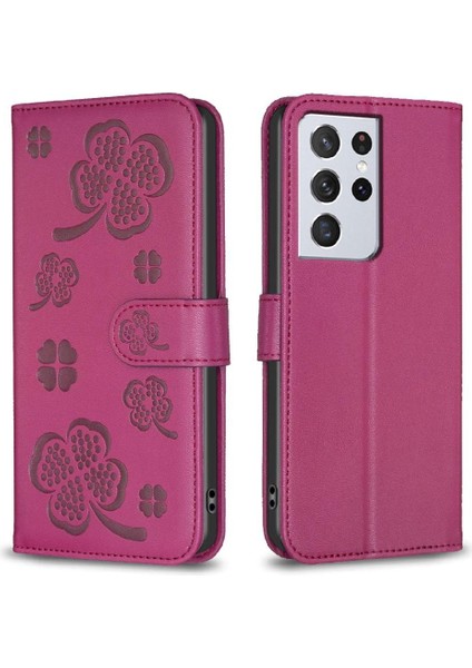 Samsung Galaxy S21 Ultra 5g Için Flip Case Kart Yuvaları Tutucu Kickstand Pu (Yurt Dışından)