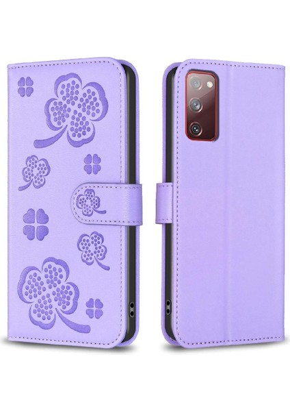 Samsung Galaxy S20 Fe Pu Deri Çok Renkli Kart Yuvaları Için Flip Case (Yurt Dışından)