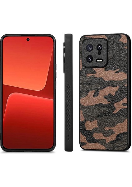 Xiaomi 13 Camo Tasarım Anti Damla Hafif Kablosuz Şarj Için Kılıf (Yurt Dışından)
