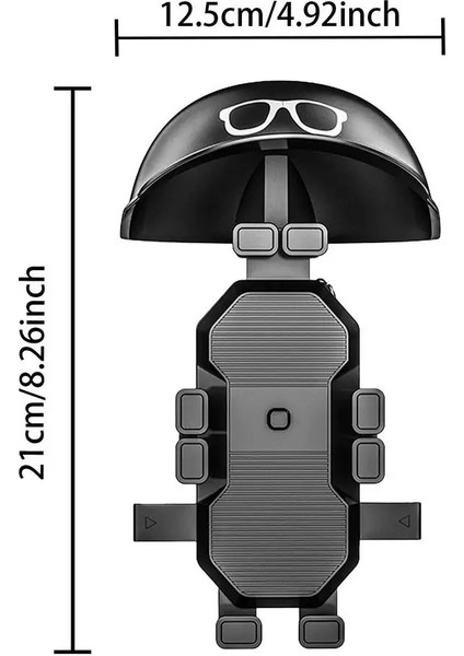 Bisiklet Motosiklet ve Scooter Için Dikiz Ayna Uyumlu Telefon Tutucu Orjinal Malzeme Yüksek Kalite Güneşlik Tasarımlı Universal Modellere Uyumlu Kolay Kurulum ZR730 - Dikiz Ayna Tutucu