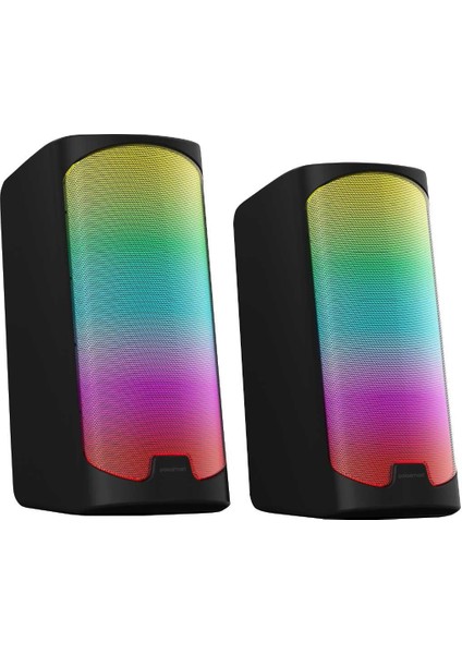 PGS403 Kablolu Rainbow LED Aydınlatma Gaming Oyuncu Speaker Hoparlör Siyah