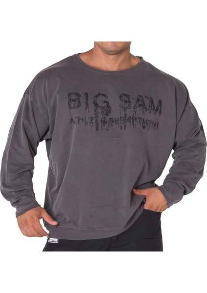 Antrasit Mevsimlik Sweatshirt Rahat Kesim Big Sam 4519