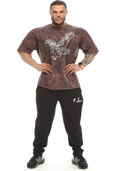 Asit Yıkamalı Eskitme T-Shirt Stilya 2861