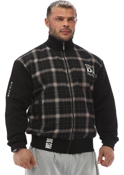 Ekoseli Siyah Ceket Big Sam 3585 modelleri