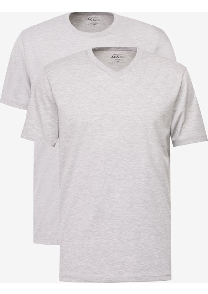 2'li Paket Slim Fit Dar Kesim Pamuklu Basic Tişört