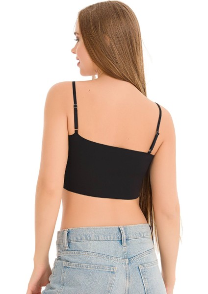 777 Kadın Ince Askılı Lazer Kesim Crop Büstiyer modelleri