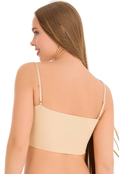 777 Kadın Ince Askılı Lazer Kesim Crop Büstiyer modelleri