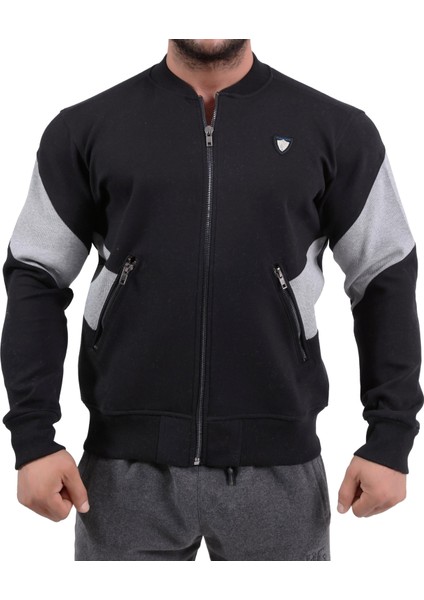 Gri Garnili Kışlık Eşofman Üstü Ceket Stilya 3610