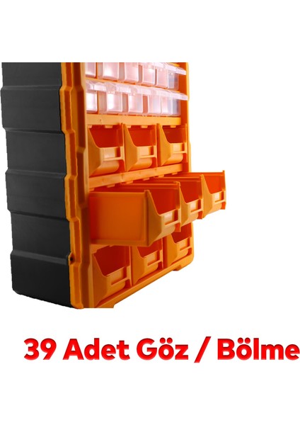 Vida Dübel Civata Kutusu Bölmeli Avadanlık Monoblok Çekmeceli 39'lu Takım Çantası Plastik Organizer fırsatları