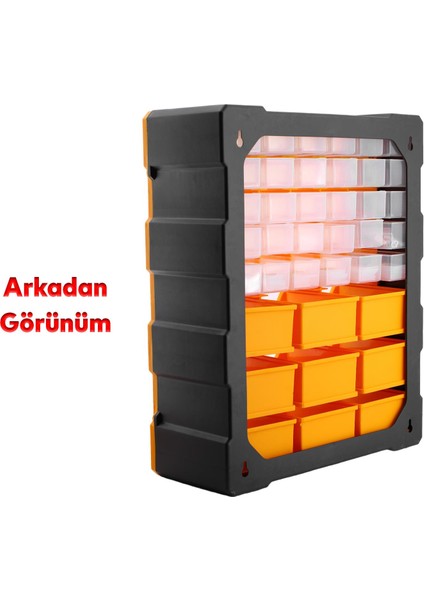 Vida Dübel Civata Kutusu Bölmeli Avadanlık Monoblok Çekmeceli 39'lu Takım Çantası Plastik Organizer indirimleri
