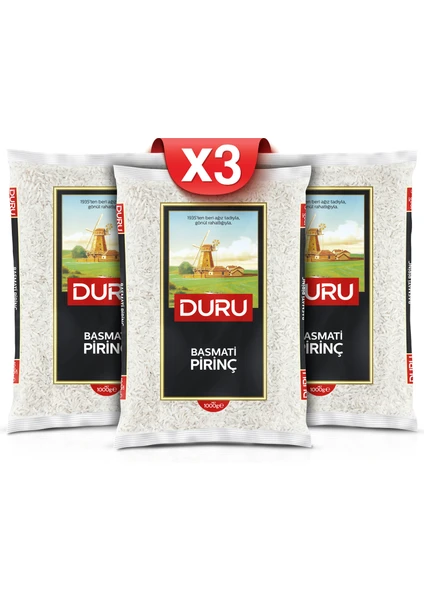 Basmati Pirinç Paketi 3'lü x 1 kg