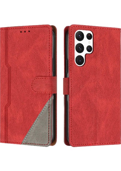 Samsung Galaxy S23 Ultra Manyetik Kapatma Kart Yuvaları Kapak Pu (Yurt Dışından)