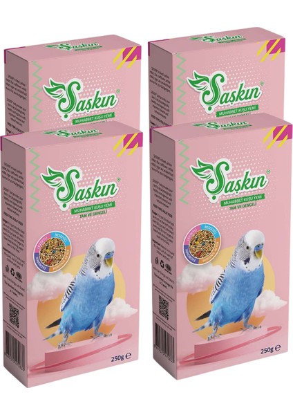 Şaşkın Muhabbet Kuşu Yemi 250 G - 4 Adet