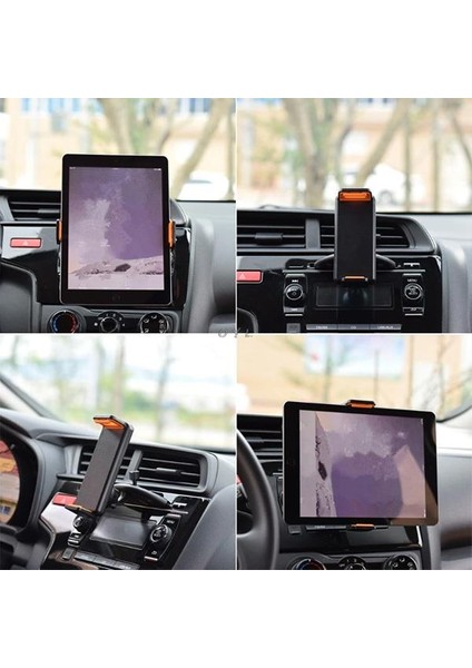 Araç Içi CD Gözü Girişli Döner Başlıklı Telefon ve Tablet Tutucu, 4-10 Inc Arası Uyumlu