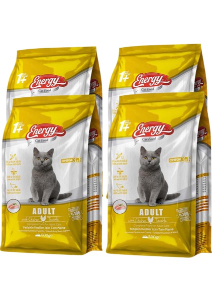 Tavuklu Yetişkin Kedi Maması 500 G - 4 Adet