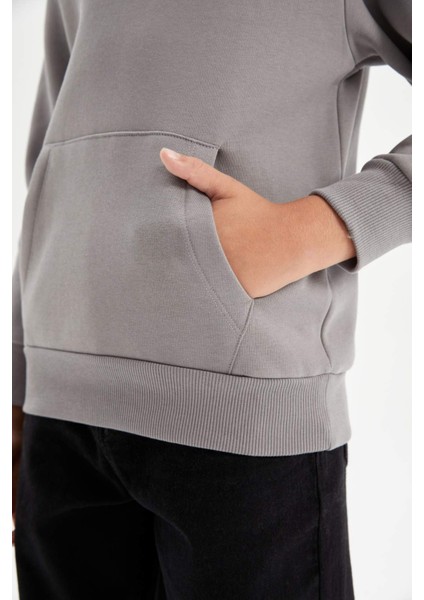 Erkek Çocuk Cepli Kapüşonlu Okul Sweatshirt C7565A824AU indirimleri