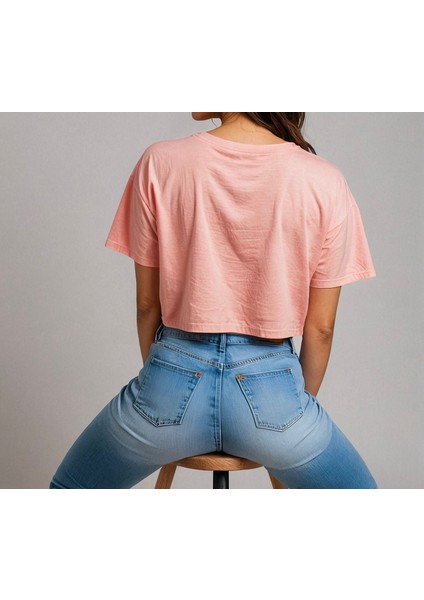 Somon Pembe Kadın Crop Şık Ve Rahat Crop Tshirt Koleksiyonu Renkli Yaz Cropları Ümodern Klasik Sokak Modası Sportif Crop Top Şehirli Kadın Cropları Trend Crop Tişört fırsatları