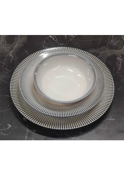 Porselen Desenli Lüks Yemek Takımı 24 Parça Set 4162 fiyatları