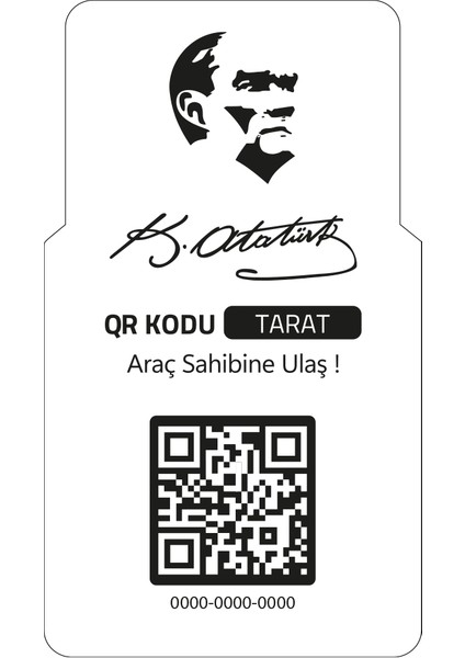 Qr Numaratik Yeni Nesil Dijital Araç Kimliği Atatürk Imzalı 3 Adet
