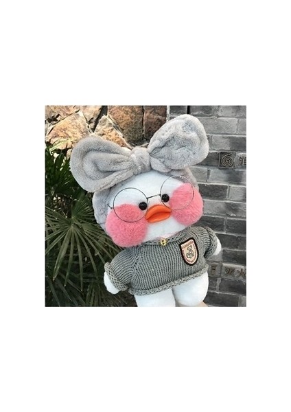 Lalafanfan Cafe Mimi Sevimli Ördek Peluş Oyuncak 30 cm - Gri (Yurt Dışından)