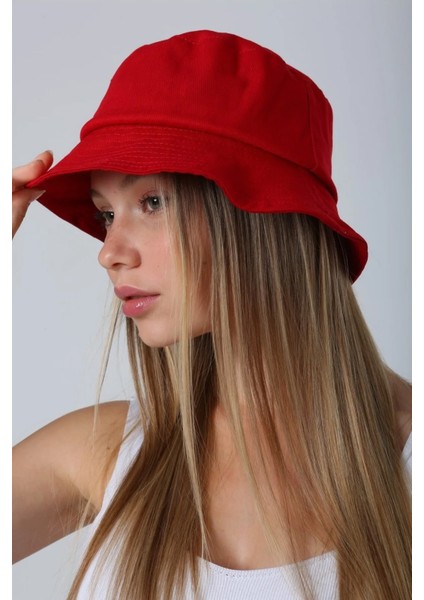 Pamuk Bucket Şapka RŞ-110 Kırmızı