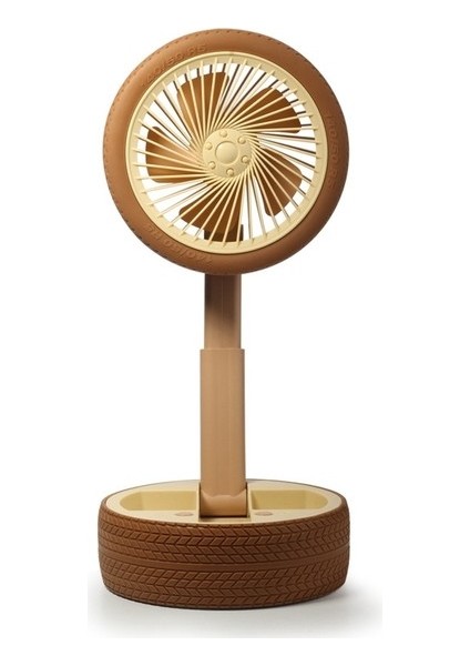 Fanlı Masa Lambası USB Akıllı Uzaktan Kumanda Işığı Mini Katlanır Kahverengi (Yurt Dışından)