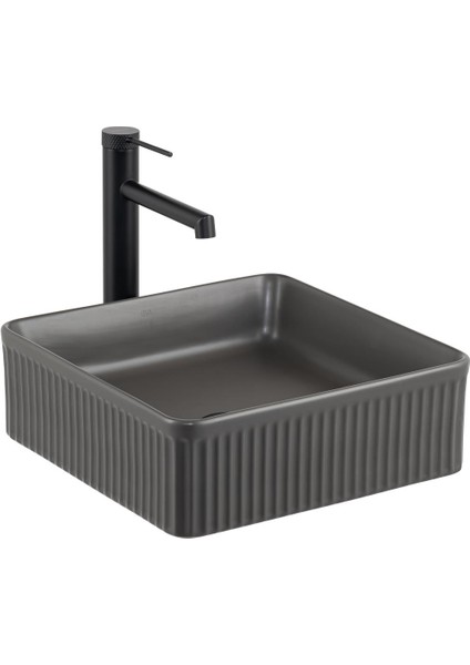 E-W1003MF Tezgah Üstü Lavabo Mat Füme