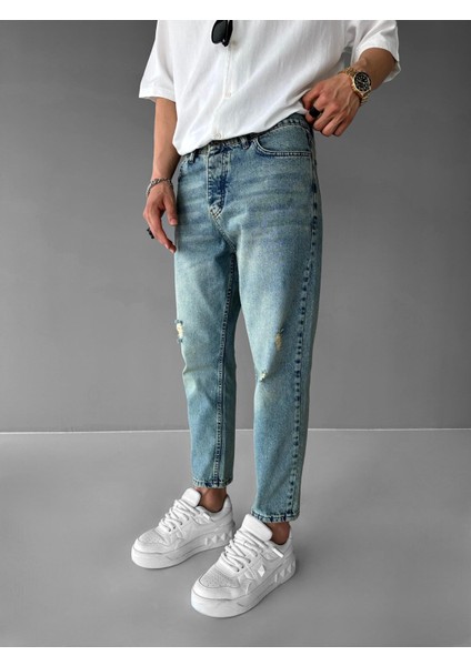 Abluka Online Baggy Fit Jean Pantolon Mavi