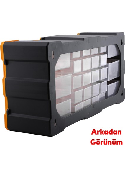Vida Dübel Civata Kutusu Bölmeli Avadanlık Monoblok Çekmeceli 26'lı Takım Çantası Plastik Organizer fırsatları