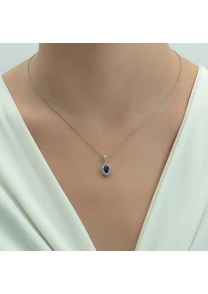 Usho Jewelry Pırlanta Modeli Şık Çıtır Kolye 925 Ayar Gümüş