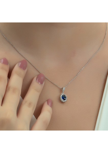 Usho Jewelry Pırlanta Modeli Şık Çıtır Kolye 925 Ayar Gümüş