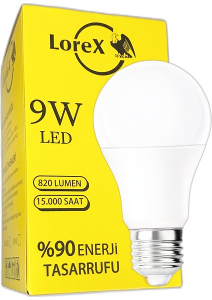 9W Beyaz Işık LED Ampul