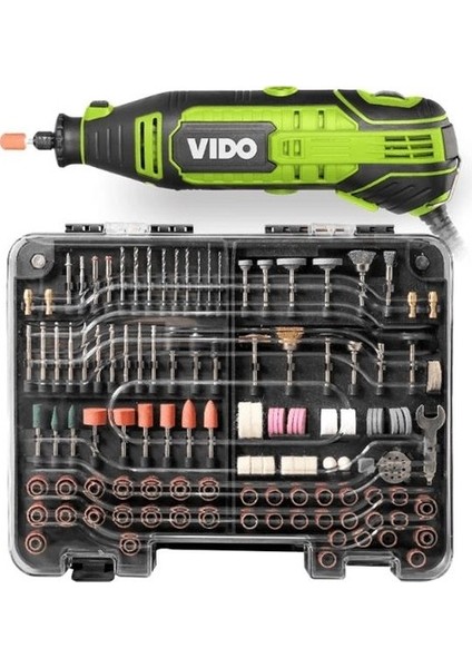 WD010710185 Elektirkli Mini Taşlama Seti 290 Parça 6 Kademe Hız Ayarı 8000--33.000 Rpm