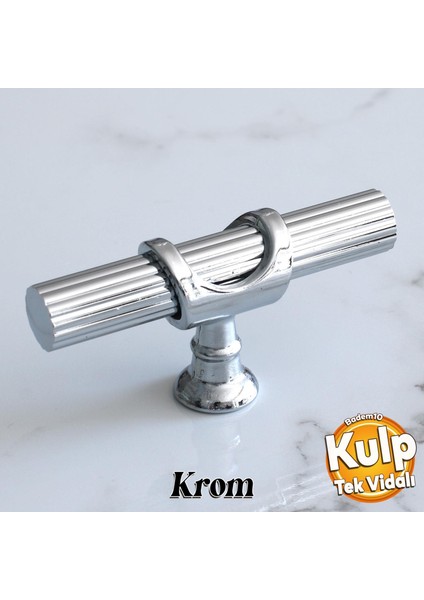 Arsin Krom Metal Kulp Düğme Çekmece Mutfak Mobilya Dolabı Dolap Kapak Kulpu Kulbu Kulpları Krom Renk