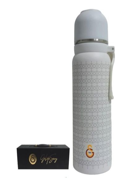 Galatasaray Matara Çelik 587194 Bardaklı Kapak Beyaz 650 ml