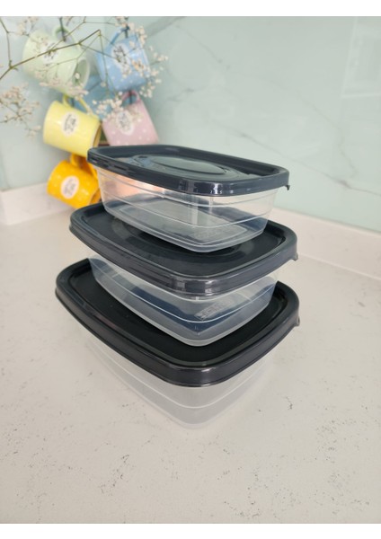 3 Parça Diktörgen Saklama Kapları 2 Farklı Renk fiyatları