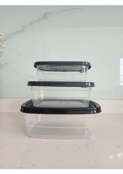 3 Parça Diktörgen Saklama Kapları 2 Farklı Renk modelleri