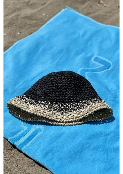 El Örgüsü Siyah Hasır Şapka 14404 fiyatları