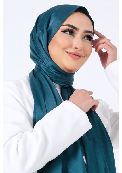 Petrol Harem Scarf Kristal Saten Şal fiyatları