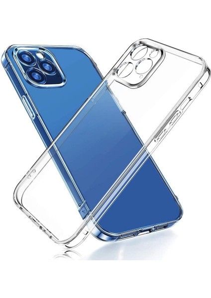 Apple iPhone 15 Pro Kılıf Şeffaf Kamera Korumalı Soket 3D