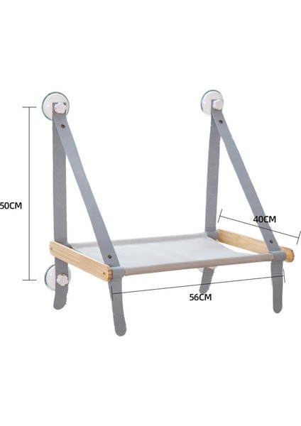 Ahşap Kedi Hamak Yüksek Emişli Katlanır Vantuz Asılı Sepet Kedi Yuvası (Yurt Dışından)