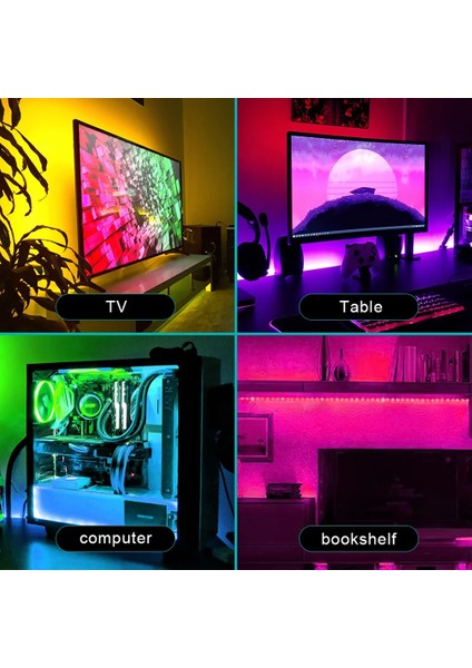 The Wlue Tv Arkası USB Rgb LED Şerit Telefon App Kontrollü Ambians LED Şerit