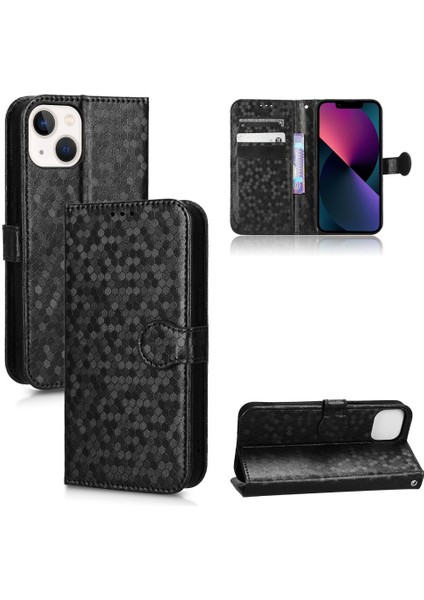 IPhone 14 Için Kılıf Artı Deri Cüzdan Kapak Geometrik Desen Manyetik (Yurt Dışından)