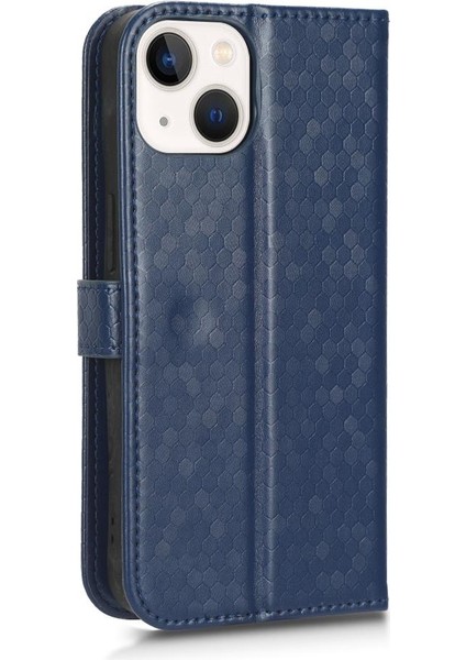 IPhone 14 Için Kılıf Artı Deri Cüzdan Kapak Geometrik Desen Manyetik (Yurt Dışından)