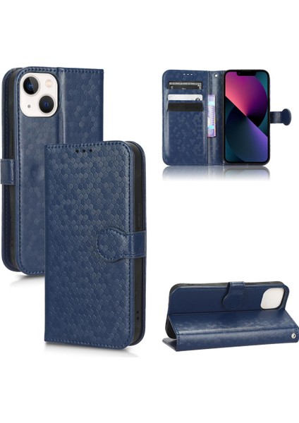 IPhone 14 Için Kılıf Artı Deri Cüzdan Kapak Geometrik Desen Manyetik (Yurt Dışından)
