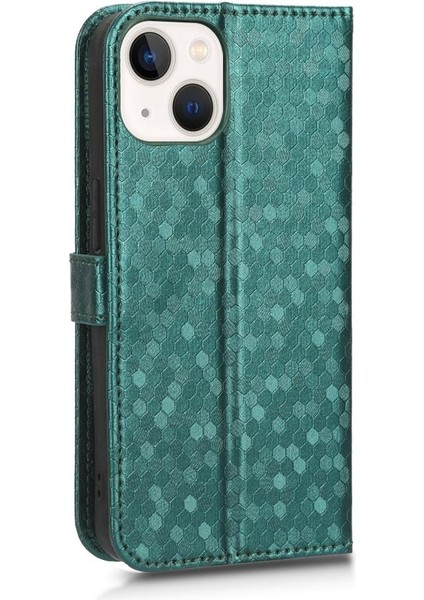 IPhone 14 Için Kılıf Artı Deri Cüzdan Kapak Geometrik Desen Manyetik (Yurt Dışından)
