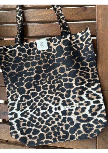 Leopar Körüklü Bez Çanta fiyatları
