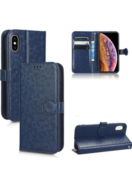 IPhone X/xs Manyetik Toka Deri Cüzdan Kapak Geometrik Desen (Yurt Dışından)