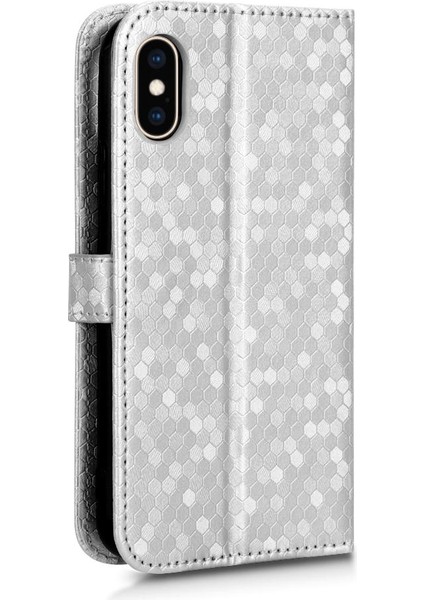 IPhone X/xs Manyetik Toka Deri Cüzdan Kapak Geometrik Desen (Yurt Dışından)